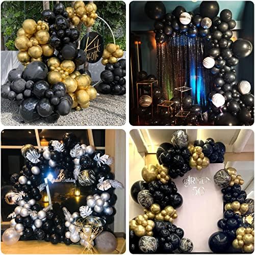Labeol Black Balloons 151PCS Garland Arch Kit