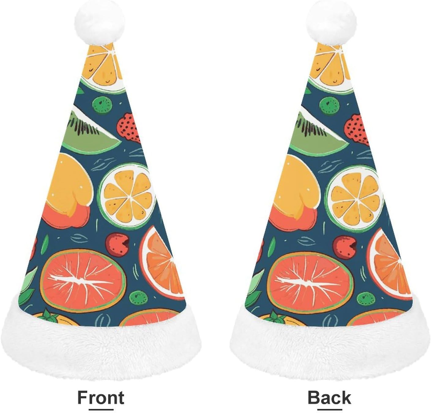 Santa Hat Fruits Pattern Christmas Party Headwear