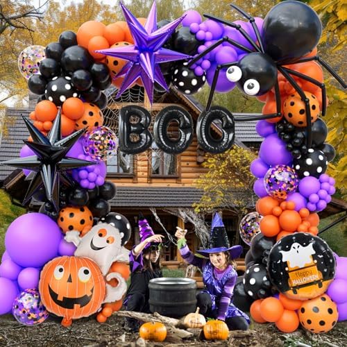 157Pcs Halloween Balloon Garland Arch Kit