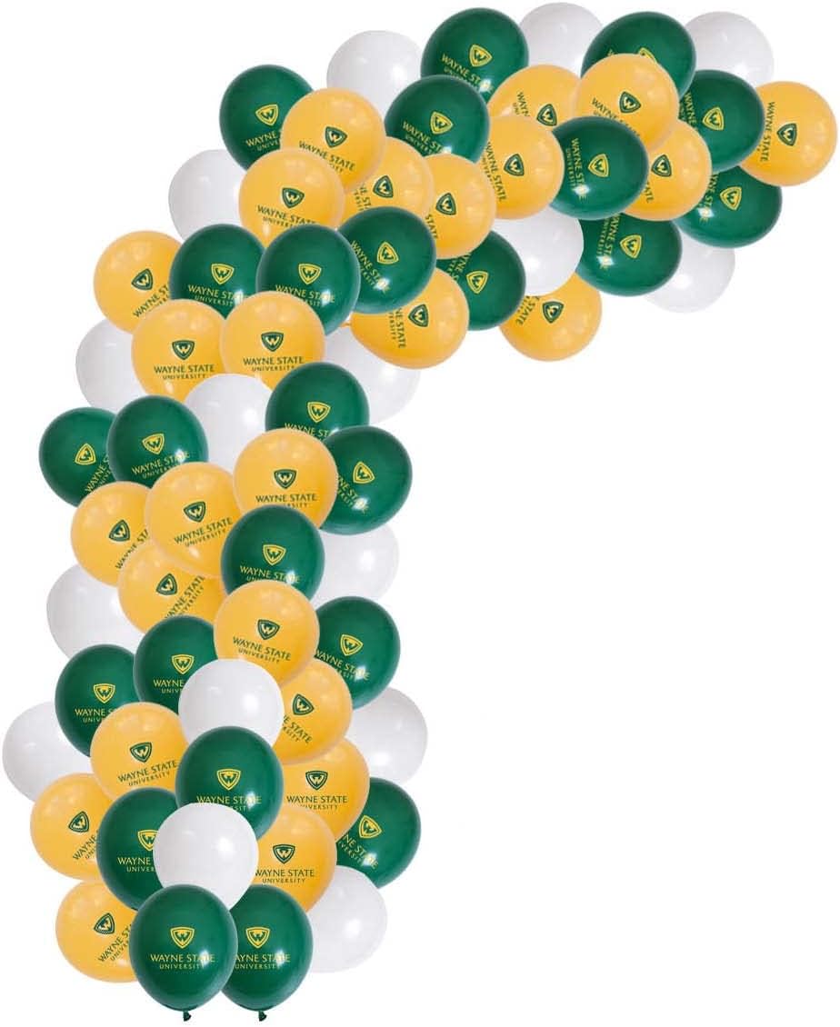 Wayne State University Balloons Garland Kit with Arch and 120 Pieces