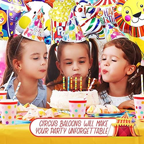 6pcs Carnival Foil Balloons Circus Party Decorations