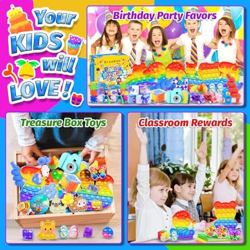 1000pcs Party Favors for Kids Fidget Toy Pack Classroom Rewards