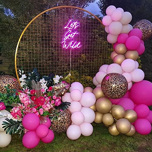 133 Pcs Pink Leopard Print Balloon Garland Kit