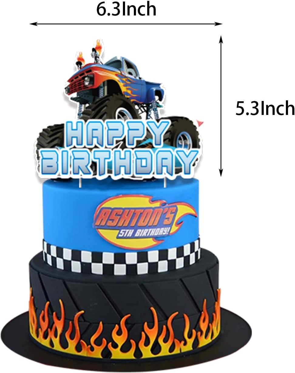 Heidaman 104Pcs Monster Truck Decorations Party Set