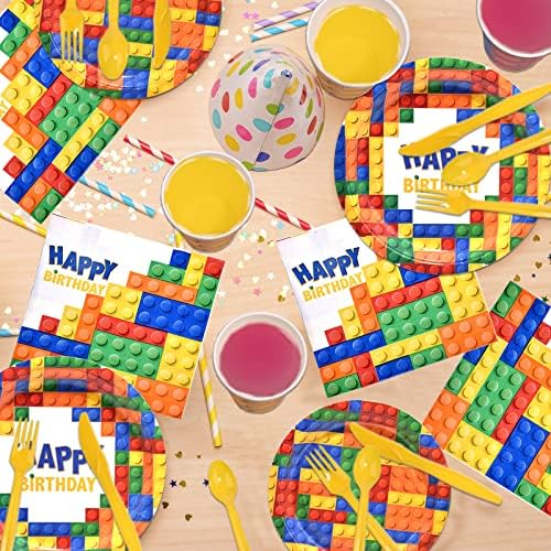 Dylives 180 Pcs Building Block Party Supplies Set