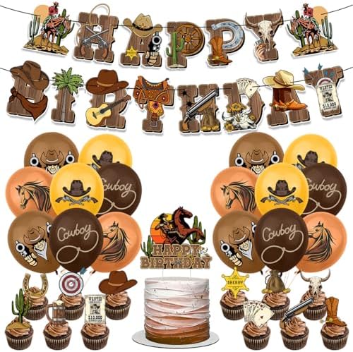 Western Cowboy Party Decorations Set
