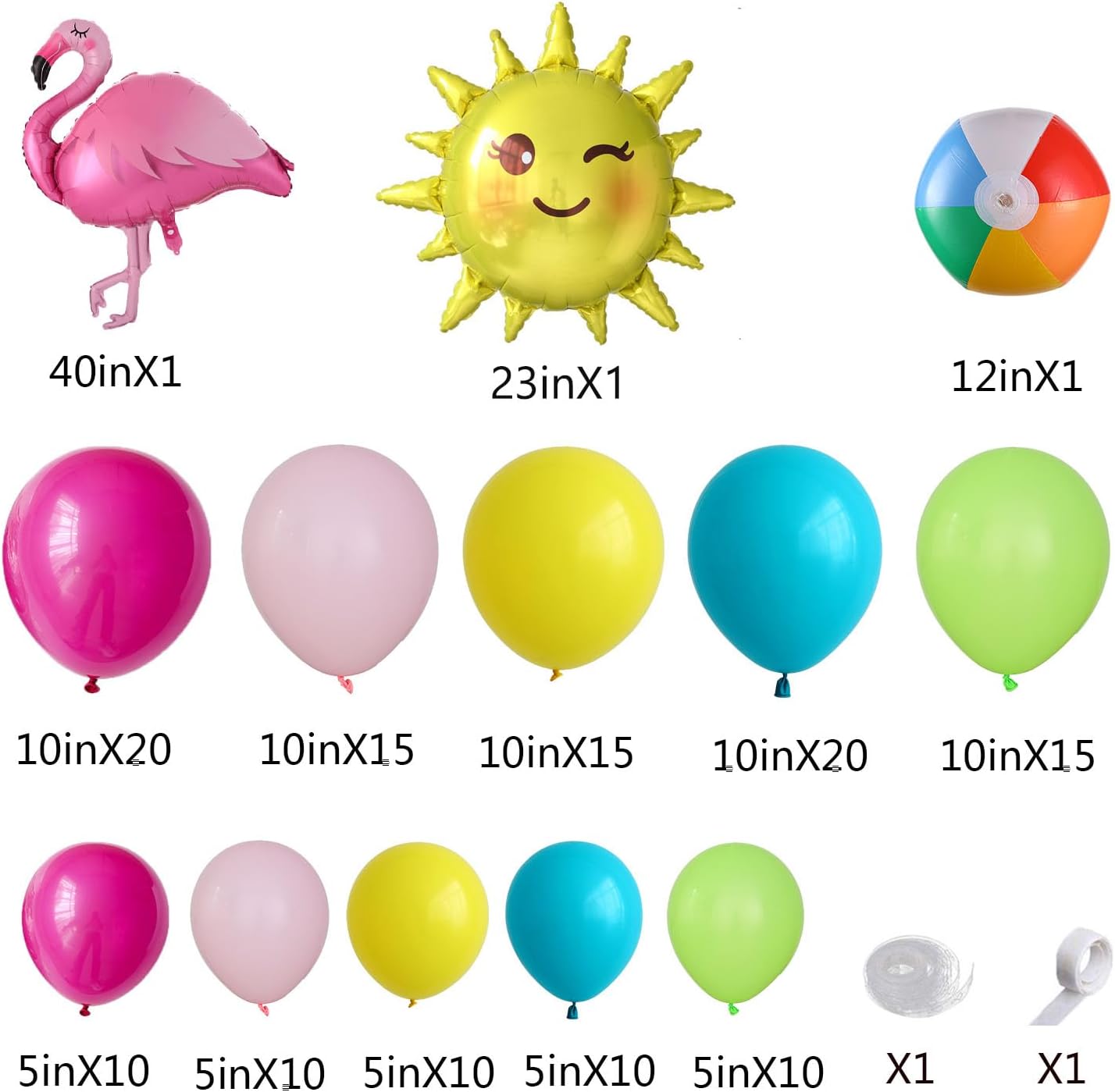 Summer Beach Party Decorations 140Pcs Balloon Kit