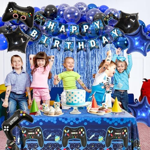 184pcs Video Game Party Decorations Kit for Boys