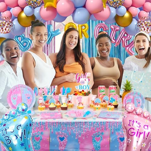 Boy Or Girl Gender Reveal Decorations Set