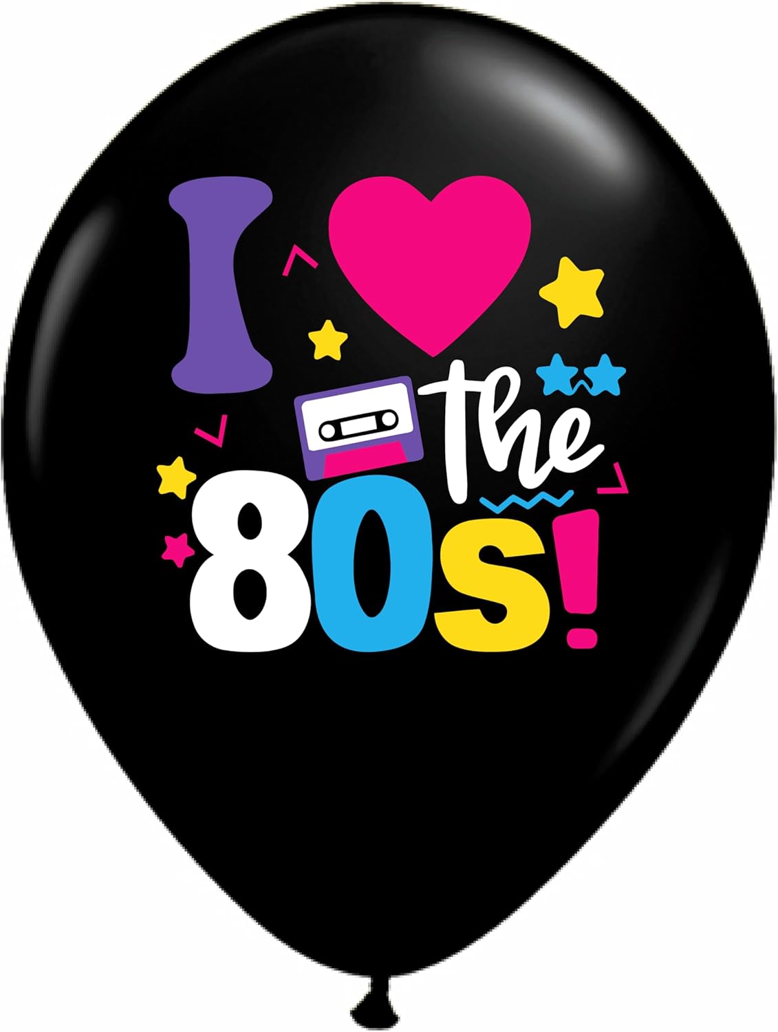 Wstewoo 80s Retro Neon Balloons 40 Pack