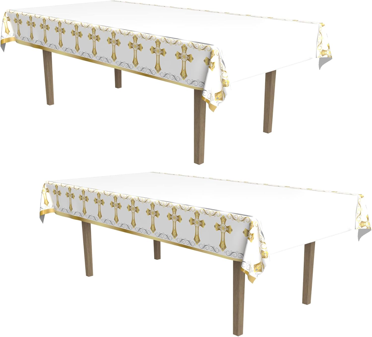 Beistle Religious Tablecover 54 x 108 2 Pack Party Supplies