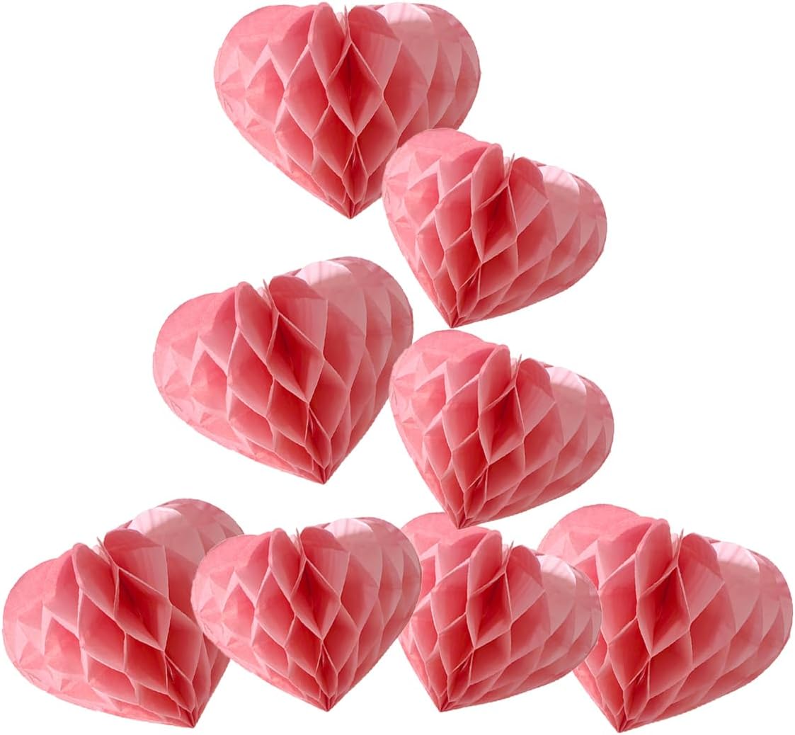 Heart Shaped Honeycomb Balls Party Decorations Set