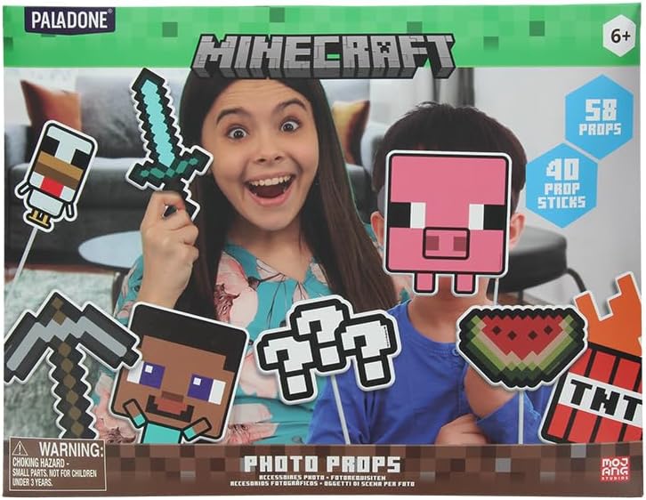 Minecraft Photo Props Pack 58 Pieces with 40 Sticks