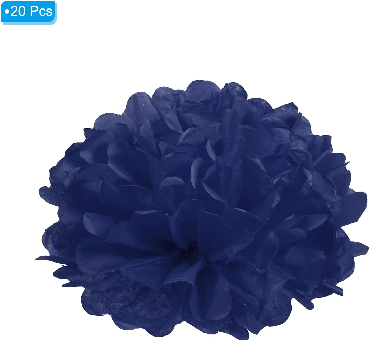 PATIKIL 4 Navy Blue Tissue Pom Poms Flowers 20 Pack