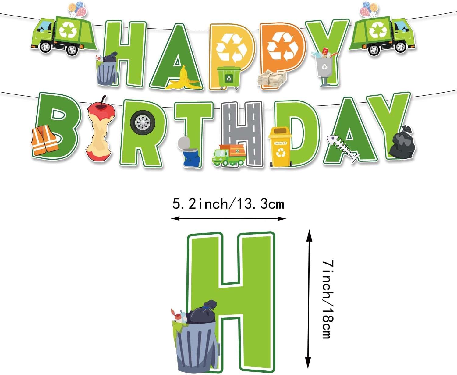Trash Truck Birthday Decorations Set