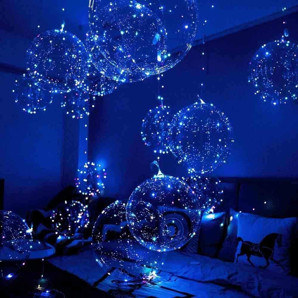 18 Packs Light Up LED Balloons with 3 Modes and Battery