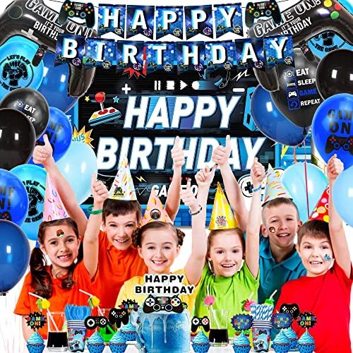 VOFGODI Boys Birthday Party Decorations Set Blue
