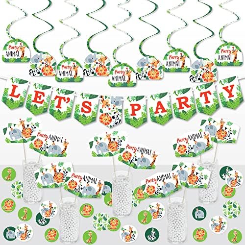 Jungle Party Animals Decor Galore Party Pack - 51 Pieces