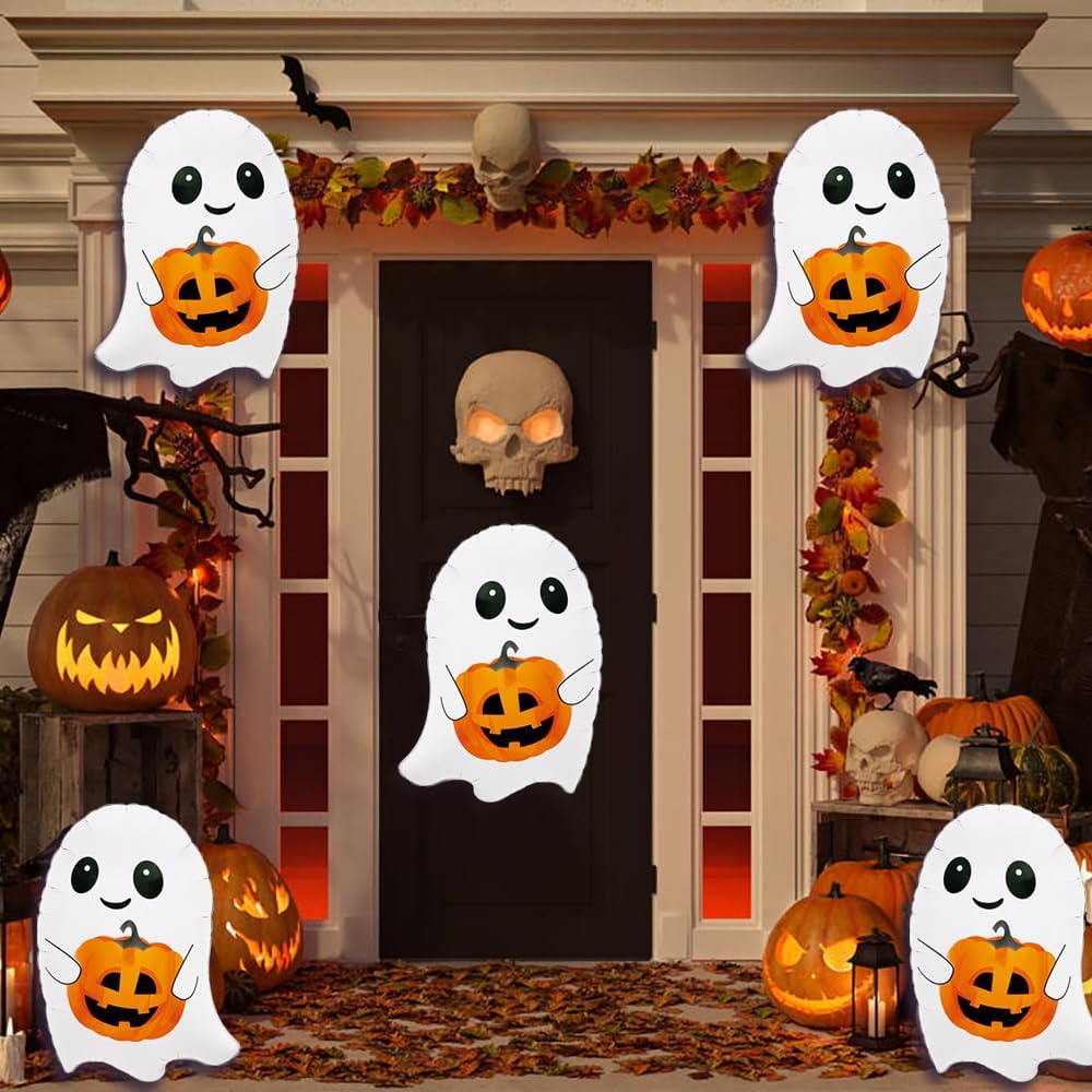 Ghost Balloons Halloween Decor Set 5 Pcs