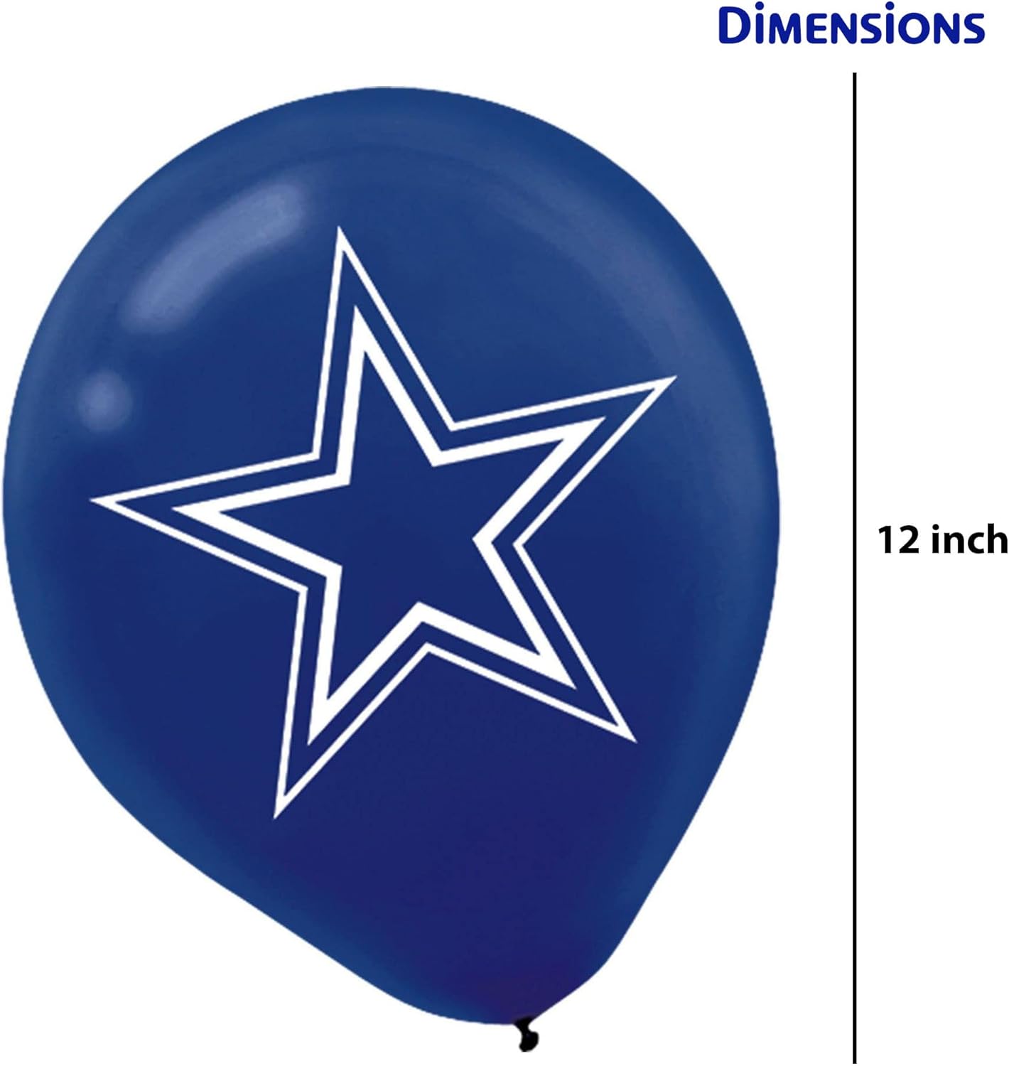 Amscan Dallas Cowboys Navy Blue Latex Balloons 12 Inch 6 Pack
