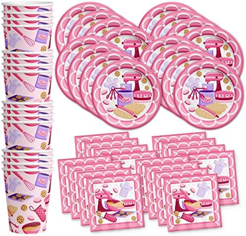Little Baker Birthday Party Supplies Set for 16 Guests
