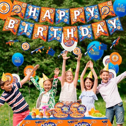 Dart War Birthday Decorations Set for 16 Guests