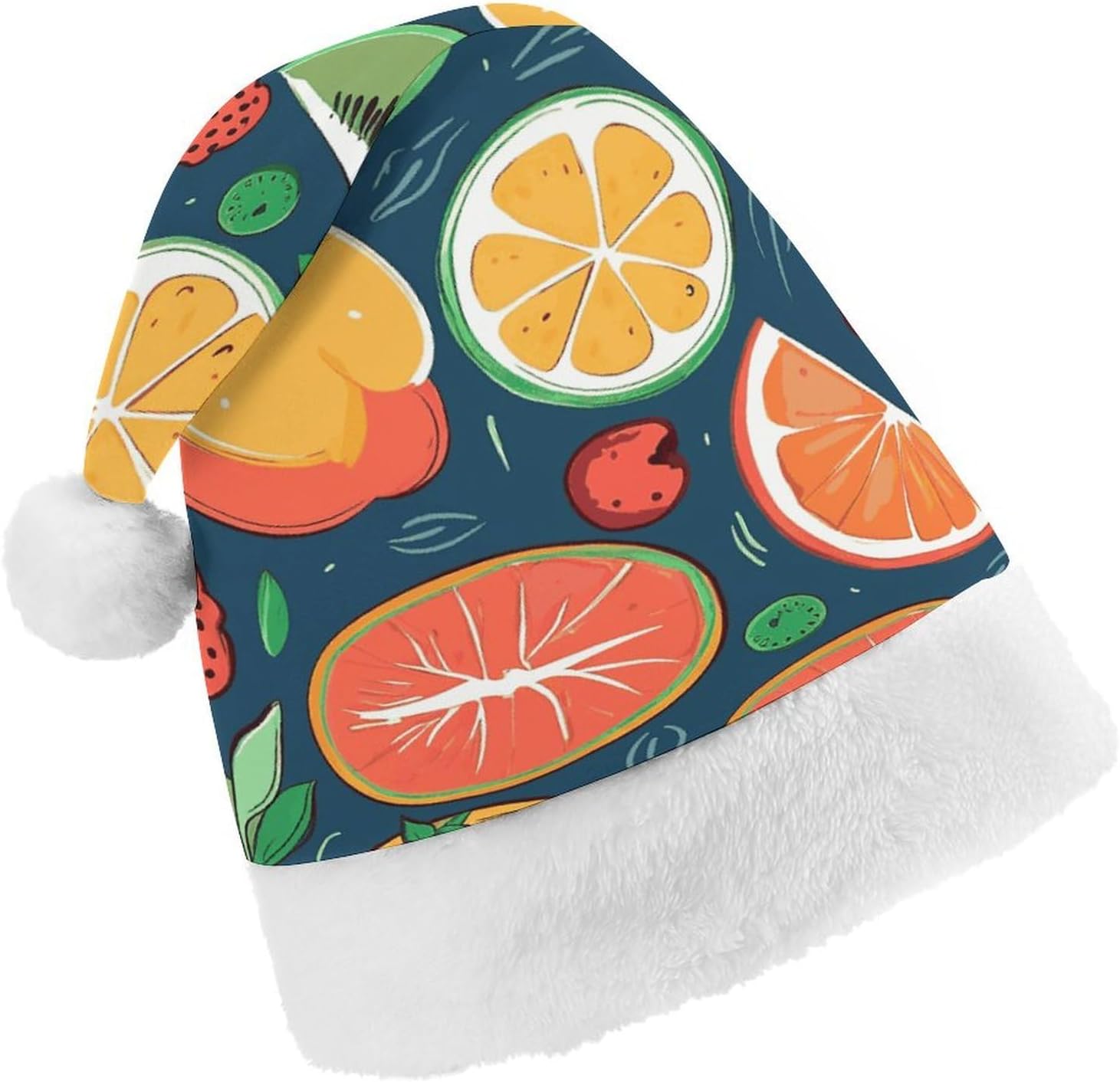 Santa Hat Fruits Pattern Christmas Party Headwear