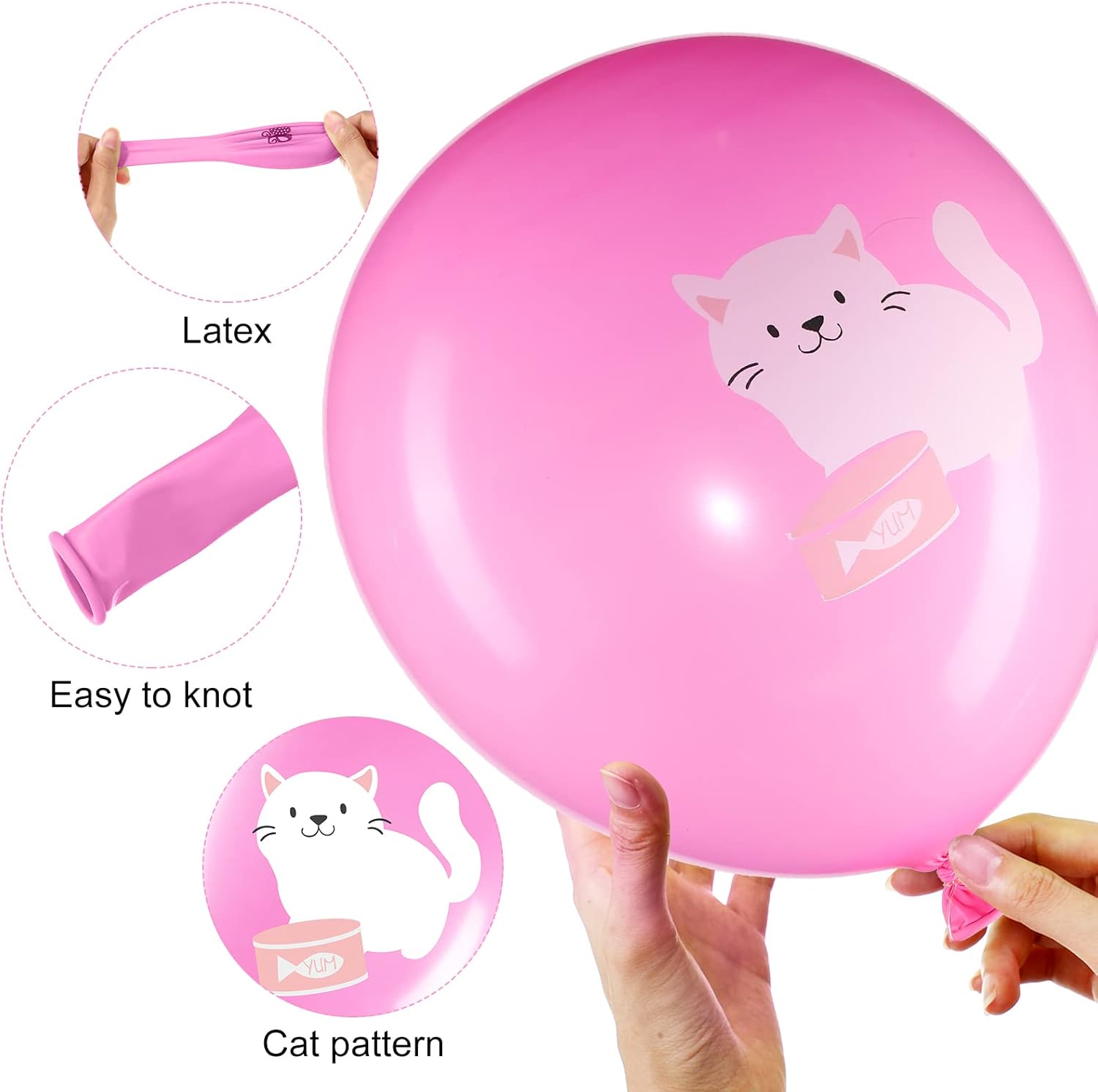 Threan 36 Pcs Cat Theme Latex Balloons Party Decorations