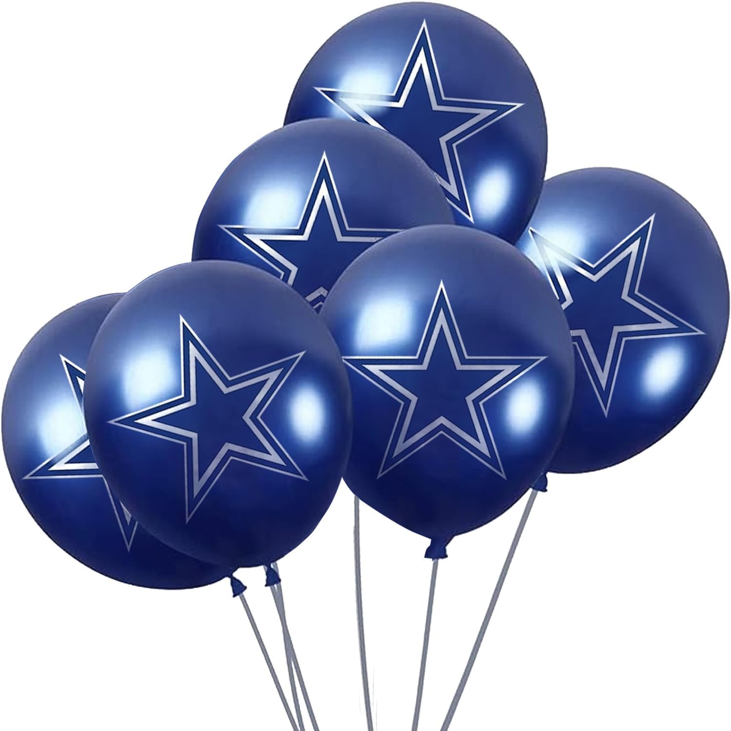 Amscan Dallas Cowboys Navy Blue Latex Balloons 12 Inch 6 Pack