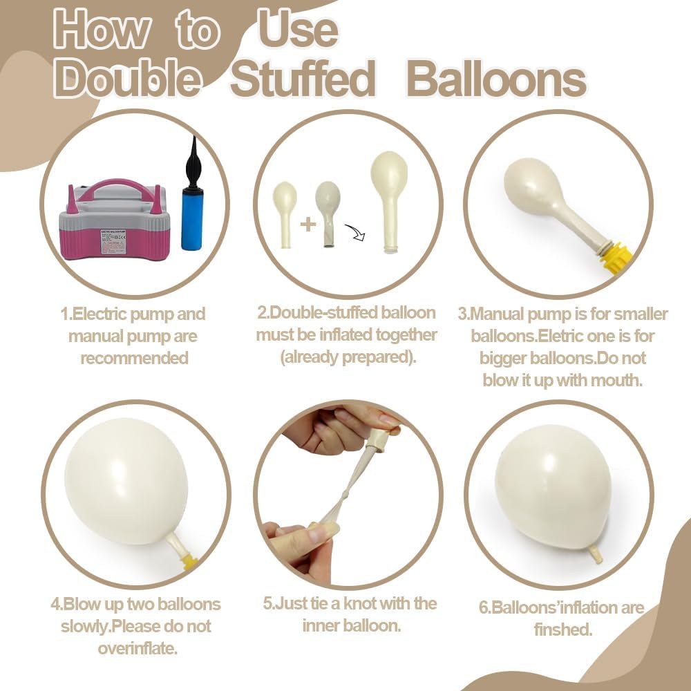 White Sand Gold Balloon Arch Kit for Events