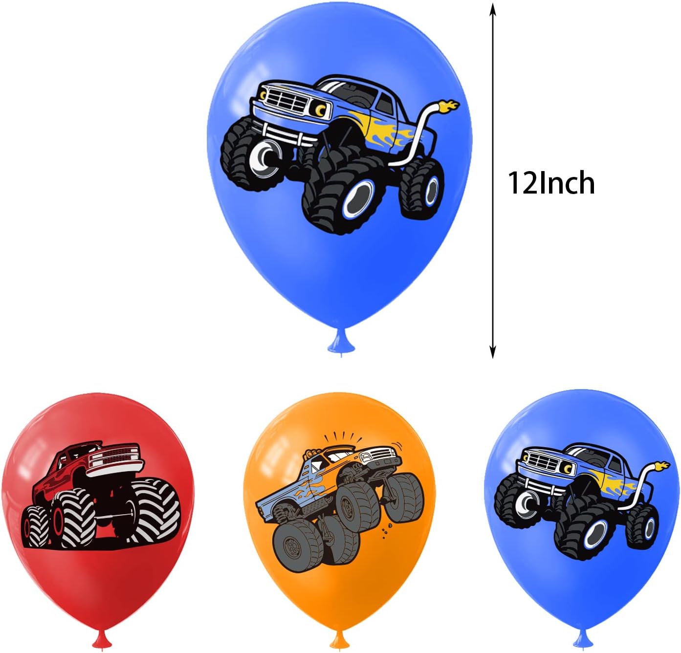 Heidaman 104Pcs Monster Truck Decorations Party Set