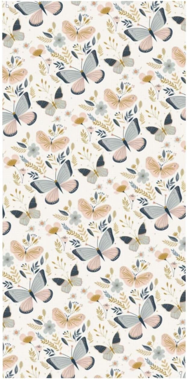 Butterfly Flower Door Banner Cover for Home and Garden