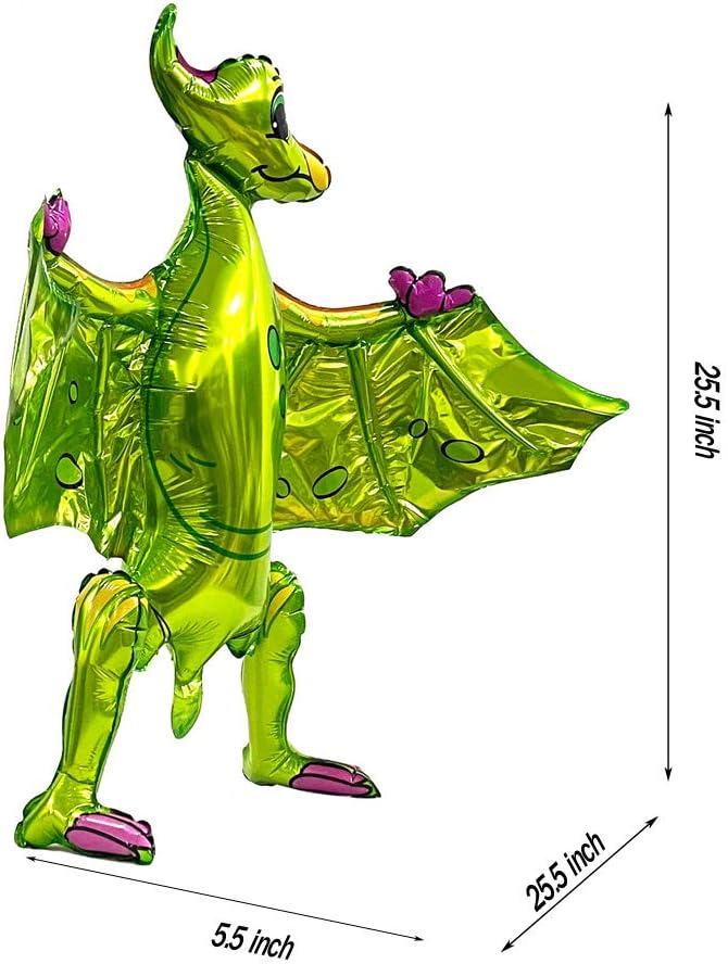 4Pack Giant 3D Dinosaur Balloons for Birthday Party Decorations