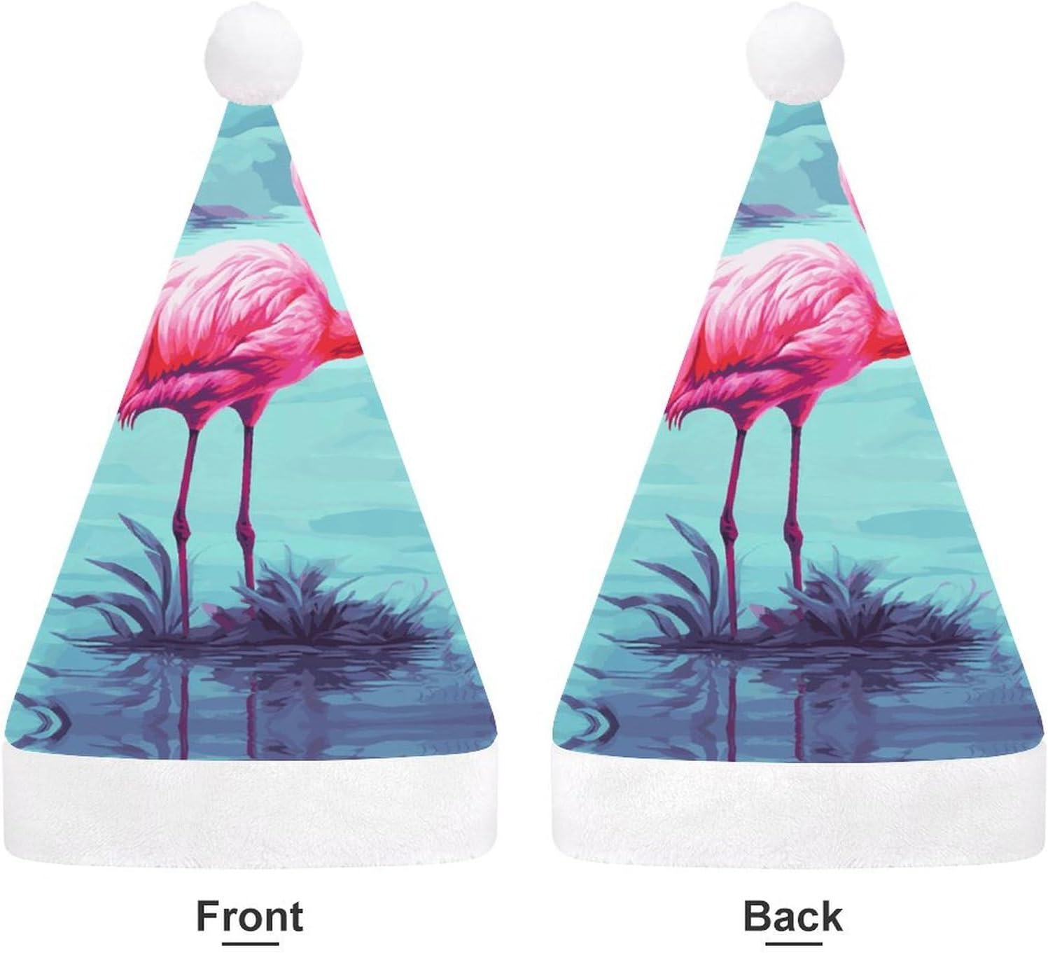 Santa Hat Flamingos Christmas Party Headwear