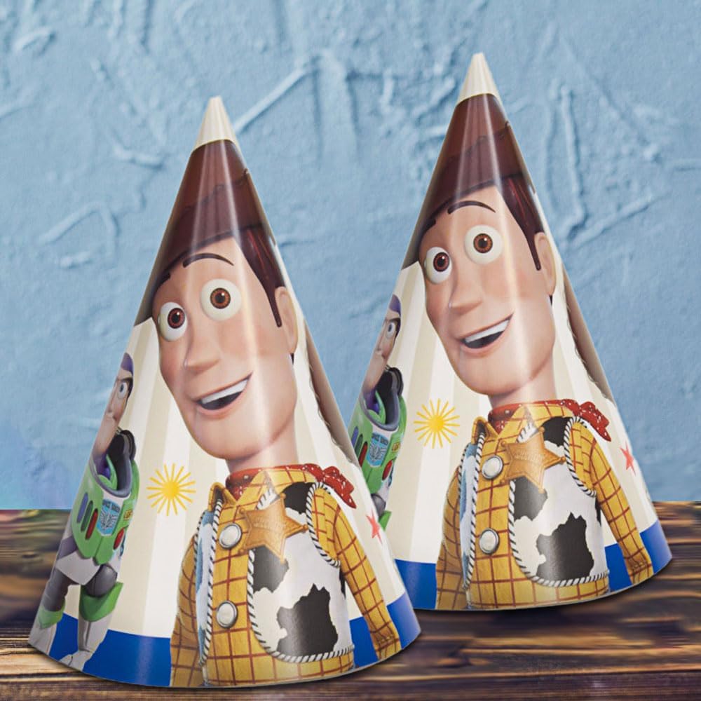 Unique Disney Toy Story 4 Party Cone Hats - 8 Pcs