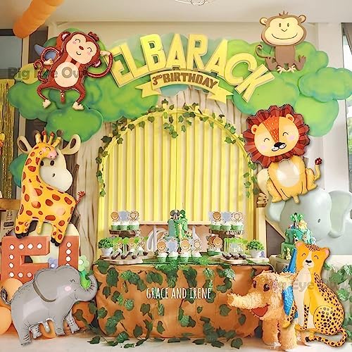 Jungle Safari Animal Balloons Birthday Decor Kit