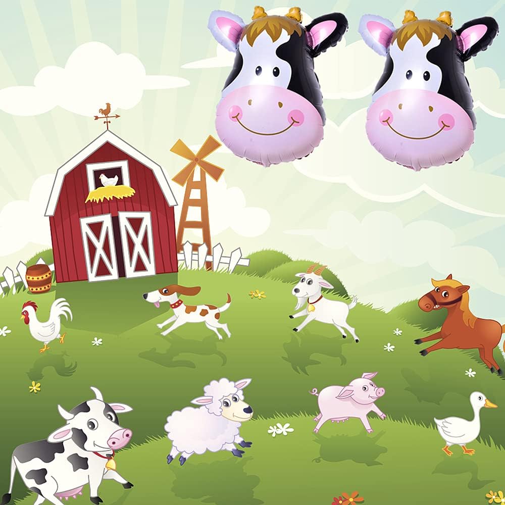 Cow Shaped Foil Balloons 5PCS for Birthday Party Decor