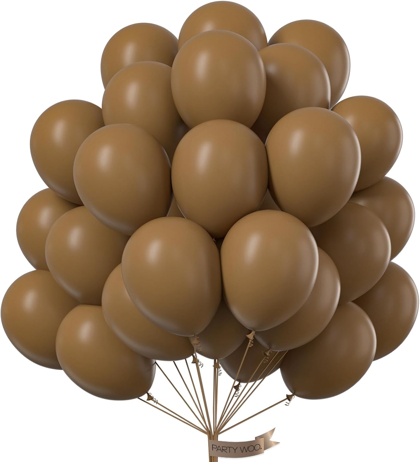 PartyWoo Brown Balloons 101 pcs 12 Inch Party Decor