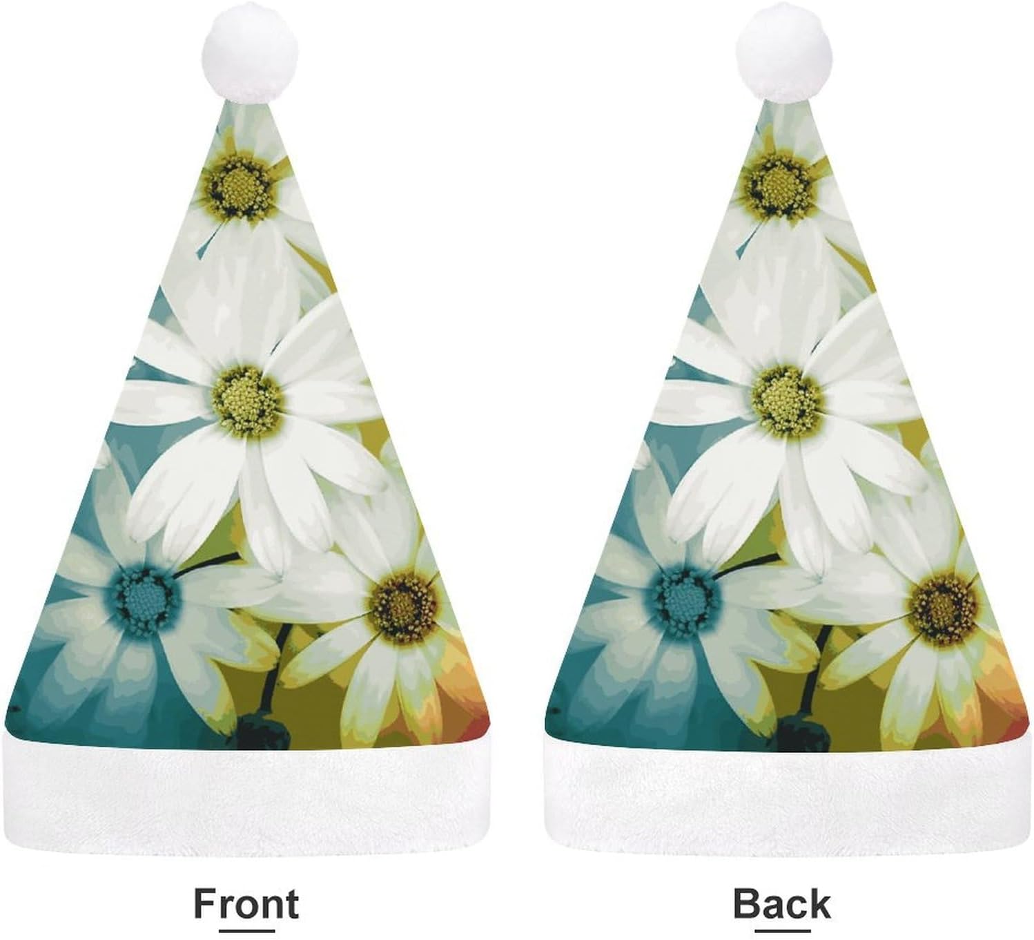 NWGHM Christmas Hat with Daisy Flowers Design