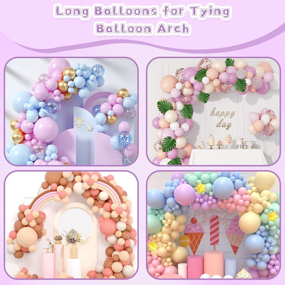 260Q Purple Long Balloons for DIY Decorations