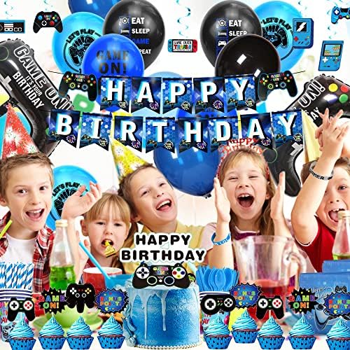 VOFGODI Boys Birthday Party Decorations Set Blue