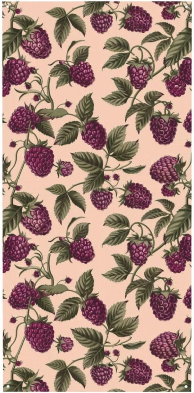 Raspberry Vine Door Banner Cover Decor