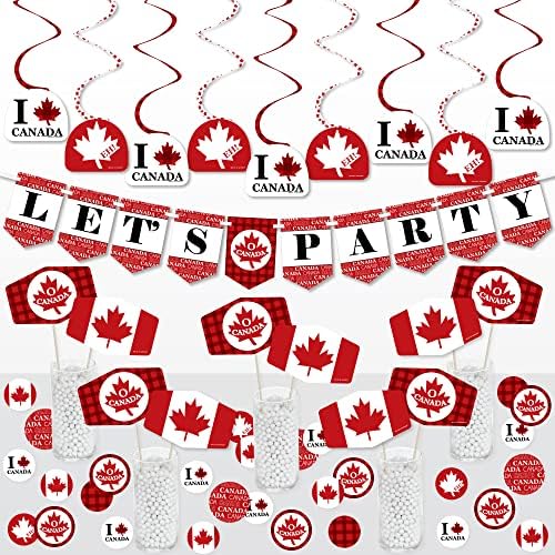 Big Dot of Happiness Canada Day Decor Kit - 51 Pieces