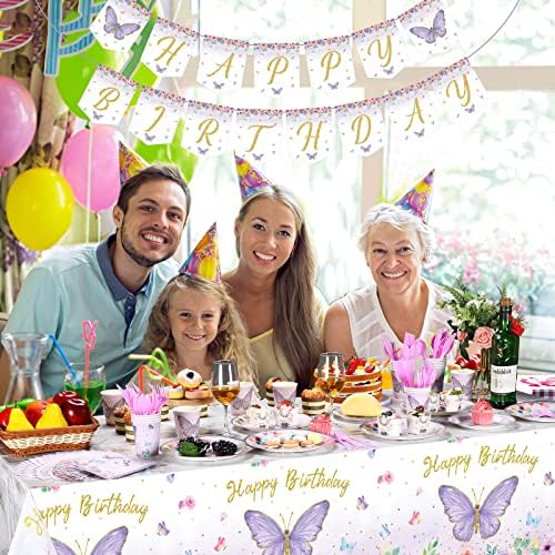 Butterfly Birthday Party Supplies Set for 24 Guests