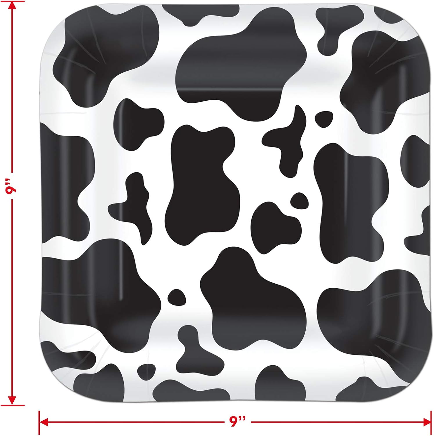 Cow Print Party Supplies - 16 Piece Set