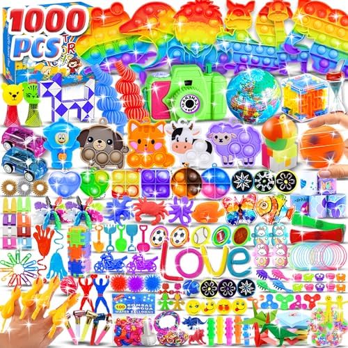 1000pcs Party Favors for Kids Fidget Toy Pack Classroom Rewards