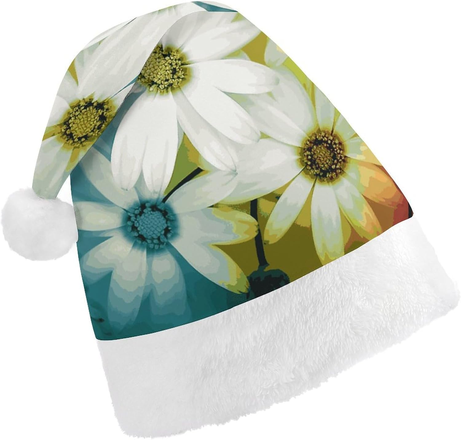 NWGHM Christmas Hat with Daisy Flowers Design