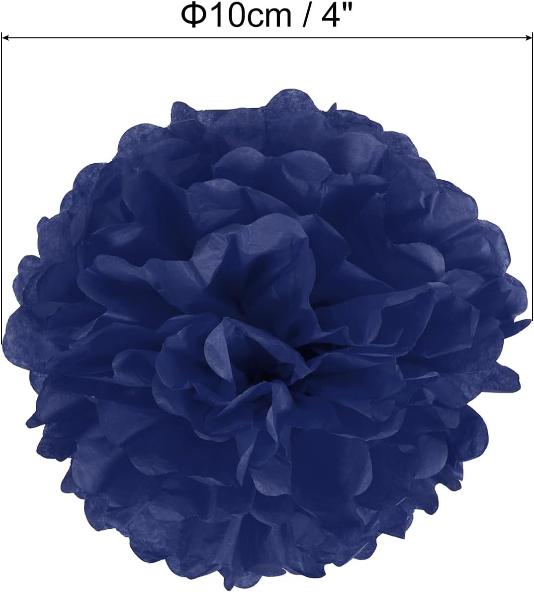 PATIKIL 4 Navy Blue Tissue Pom Poms Flowers 20 Pack