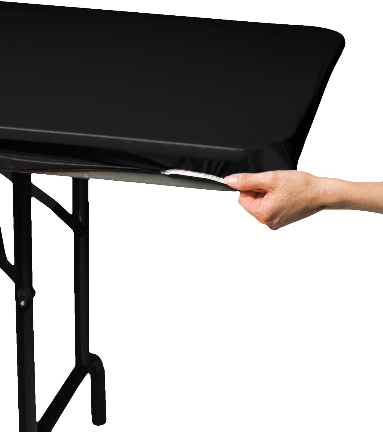 Creative Converting 701000 Stay-Put Table Cover 29x72 Black