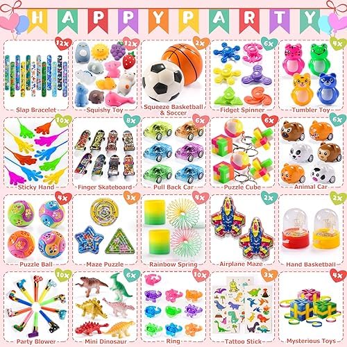 120PCS Kids Party Favors Toy Assortment